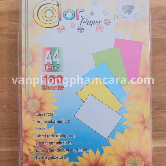 Giấy bìa màu - A4, 180gsm, Tenplus, Trắng, vàng, hồng, xanh dương