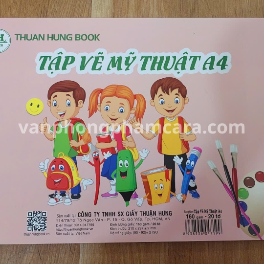 Tập vở vẽ mỹ thuật A4 -dày 160gsm, 20 tờ m3