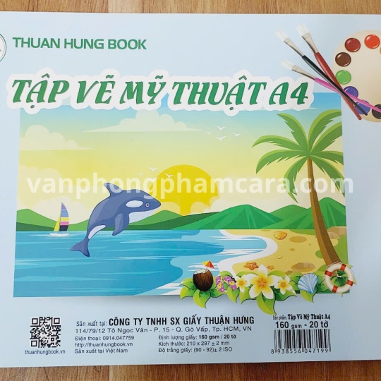 Tập vở vẽ mỹ thuật A4 -dày 160gsm, 20 tờ m4