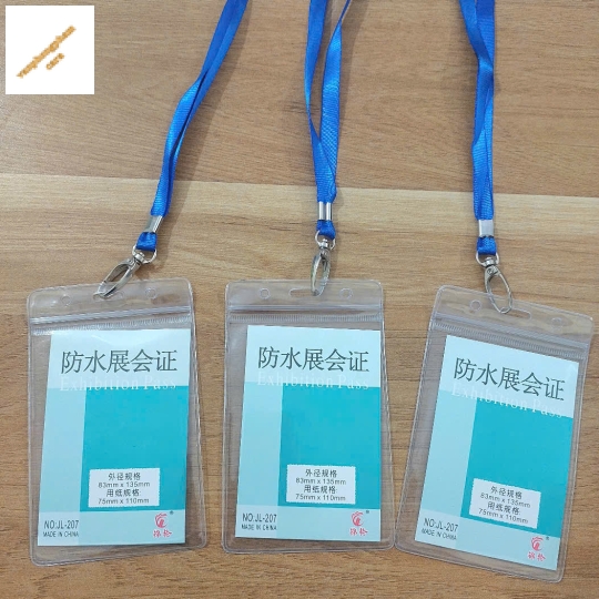Bộ đeo thẻ nhựa dẻo trong, JL-207 bảng đứng Hàn Quốc  50c